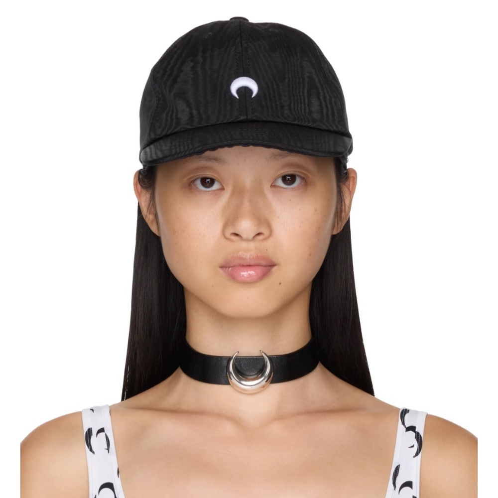 MARINE SERRE EUC - worn once! Regenerated Moire Baseball Cap in Black